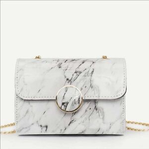 ⭐️ Marble Pattern Faux Leather Crossbody Bag